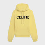 Celine Women Loose Celine Sweatshirt in Cotton-Yellow