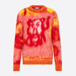 Dior Men Peter Doig Sweater Multicolor Brushed Technical Mohair