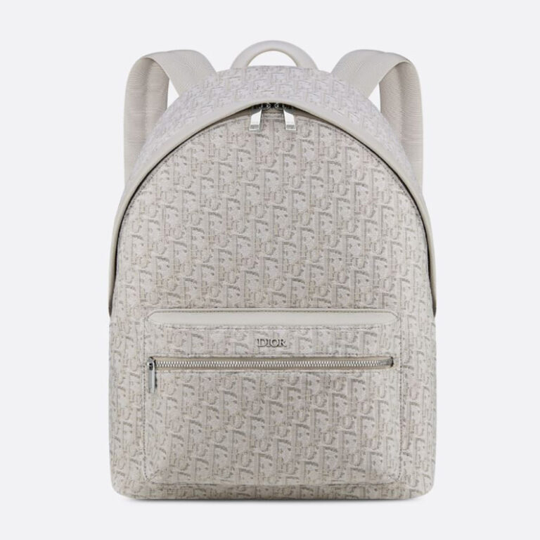 Dior Men Rider Backpack Beige Dior Oblique Jacquard