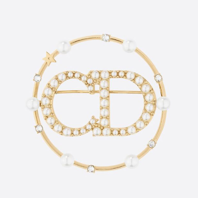Dior Women Clair D Lune Brooch Gold-Finish Metal