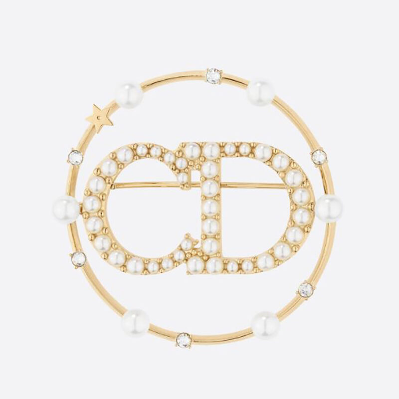 Dior Women Clair D Lune Brooch Gold-Finish Metal
