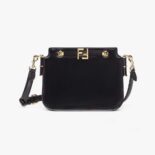 Fendi Women Touch Leather Bag with A Metal FF Clasp