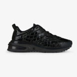 Givenchy Unisex Giv 1 Sneakers in Crocodile Effect Leather-Black