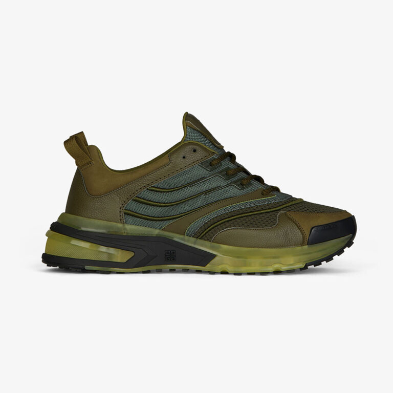 Givenchy Women Giv 1 Sneakers in Leather and Mesh-Green