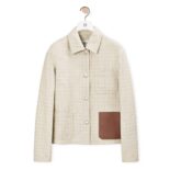 Loewe Women Anagram Jacquard Button Jacket in Cotton