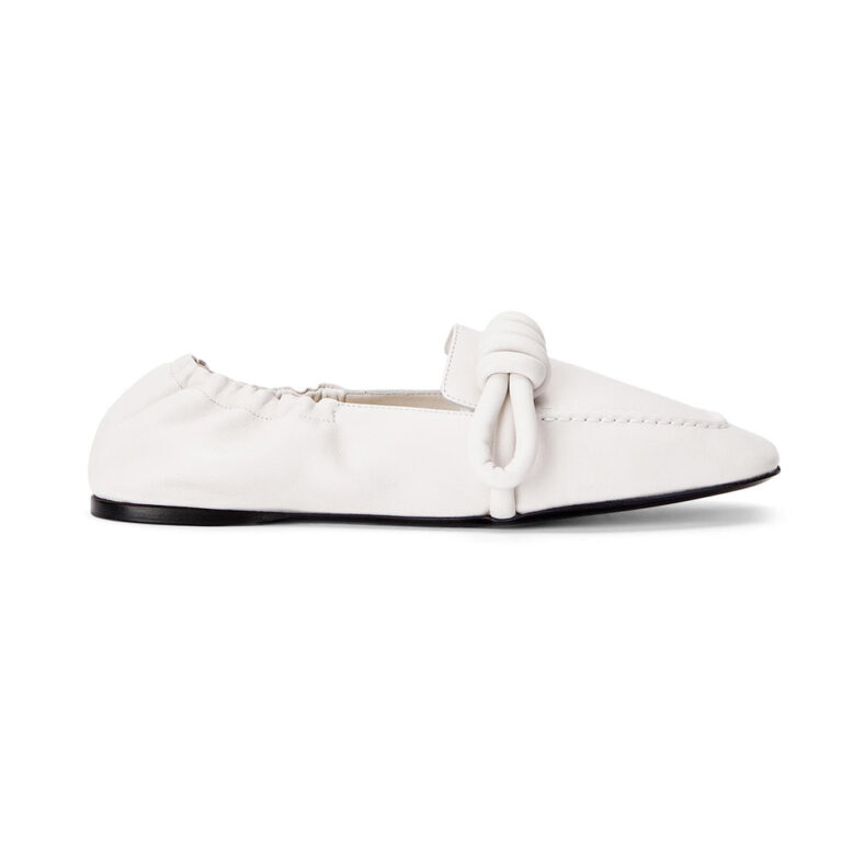 Loewe Women Flamenco Slipper in Lambskin-White