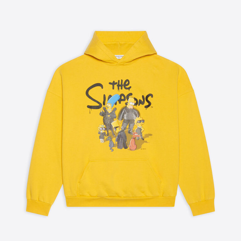 Balenciaga Women Simpsons Tm and 20th Television Hoodie Wide Fit in Yellow