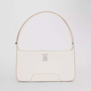 Burberry Women Leather TB Shoulder Bag-White