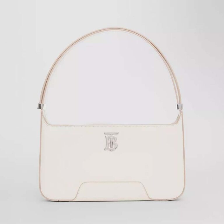 Burberry Women Leather TB Shoulder Bag-White