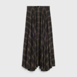 Celine Women 90'S Midi Skirt in Checked Flannel