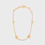 Celine Women Maillon Triomphe Multi Motifs Bracelet in Brass with Gold Finish