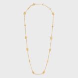 Celine Women Maillon Triomphe Multi Motifs Necklace in Brass with Gold Finish