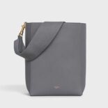 Celine Women Sangle Small Bucket Bag in Soft Grained Calfskin-silver