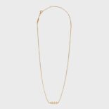 Celine Women Typo Necklace in Brass with Gold Finish