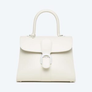 Delvaux Women Brillant MM in Box Calf-White