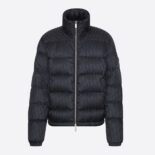 Dior Men Oblique Down Jacket Black Nylon Jacquard