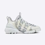Dior Women D-connect Sneaker White Dior Spatial Printed Reflective Technical Fabric