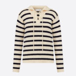 Dior Women Mariniere Sweater Navy Blue and Ecru Cotton Knit and Cashmere