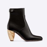 Dior Women Rhodes Heeled Ankle Boot Black Supple Calfskin