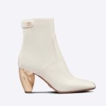 Dior Women Rhodes Heeled Ankle Boot White Supple Calfskin
