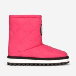Dolce Gabbana D&G Women Nylon Ankle Boots with DG Logo-Pink