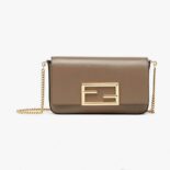 Fendi Women Wallet on Chain with Pouches Leather Mini-Bag-brown