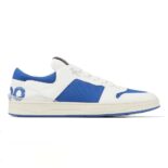 Jimmy Choo Unisex JC / Eric Haze Florent/M White Calf Leather and Blue Canvas Trainers