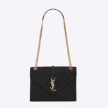 Saint Laurent YSL Women Envelope Medium Bag in Mix Matelasse Suede