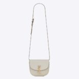 Saint Laurent YSL Women Kaia Small Satchel in Smooth Leather-White