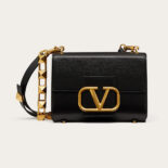 Valentino Women Stud Sign Grainy Calfskin Shoulder Bag