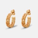 Versace Women Small Greca Hoop Earrings-Gold