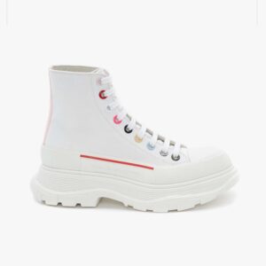 Alexander Mcqueen Women Tread Slick Boot Featuring Multicolour Eyelet Detailing