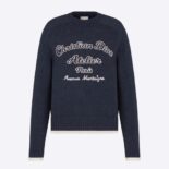Dior Women Christian Dior Atelier Sweater Blue Wool Jersey