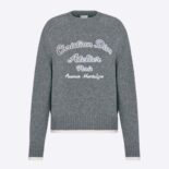 Dior Women Christian Dior Atelier Sweater Gray Wool Jersey