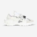 Dolce Gabbana D&G Unisex Mixed-Materials Space Sneakers-White