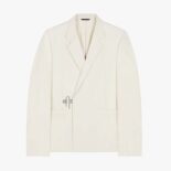 Givenchy Men Slim Fit Jacket in Lightweight Wool with Padlock