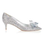 Jimmy Choo Women Attila Crystal Covered Pointy Toe Pumps in 50mm Heel Height