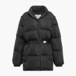Prada Women Light Re-Nylon Puffer Jacket-Black