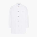 Prada Women Oversized Organic Denim Shirt-White