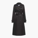 Prada Women Re-Nylon Gabardine Trench Coat-Black
