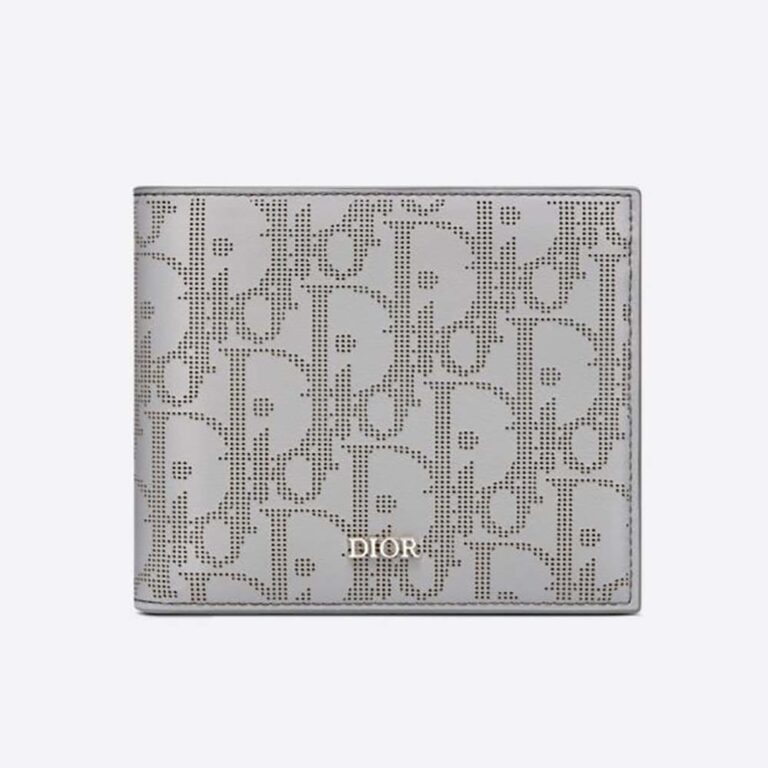 Dior Men Wallet Gray Dior Oblique Galaxy Leather