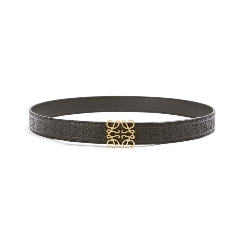 Loewe Women Anagram Belt in Silk Calfskin