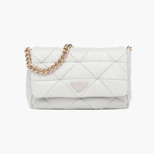 Prada Women System Nappa Leather Patchwork Bag-white