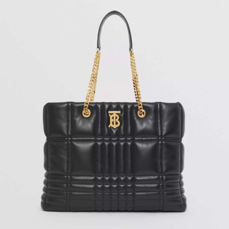 Burberry Women Medium Quilted Lambskin Lola Shopper Bag
