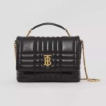 Burberry Women Small Quilted Lambskin Lola Satchel-Black