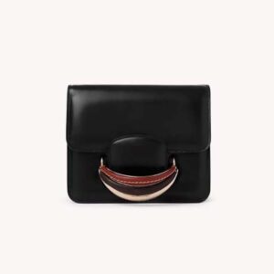 Chloe Women Kattie Cross-Body Bag in Shiny Calfskin-Black