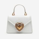 Dolce Gabbana D&G Women Small Smooth Calfskin Devotion Bag-White
