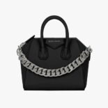 Givenchy Women Mini Antigona Bag in Box Leather with Chain-Black