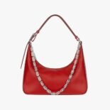 Givenchy Women Small Moon Cut Out Bag in Leather-Red