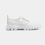 Roger Vivier Women Walky Viv' Lacquered Buckle Sneakers in Patent Leather-White